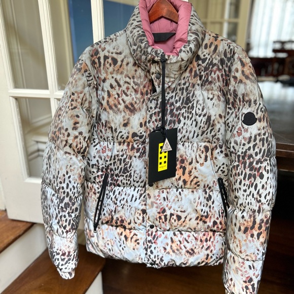 Moncler down ski coat jacket nwt size 3 leopard - Picture 3 of 9